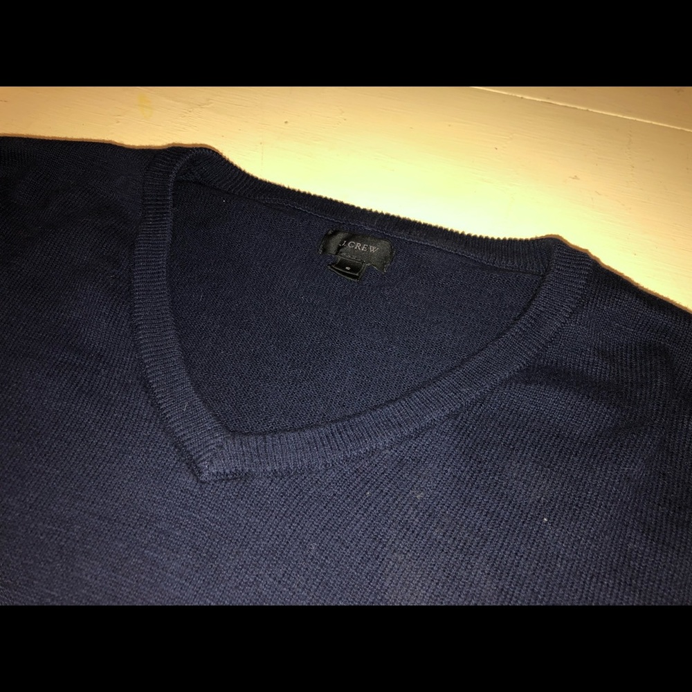 J.Crew Cotton V-Neck Dress Sweater
